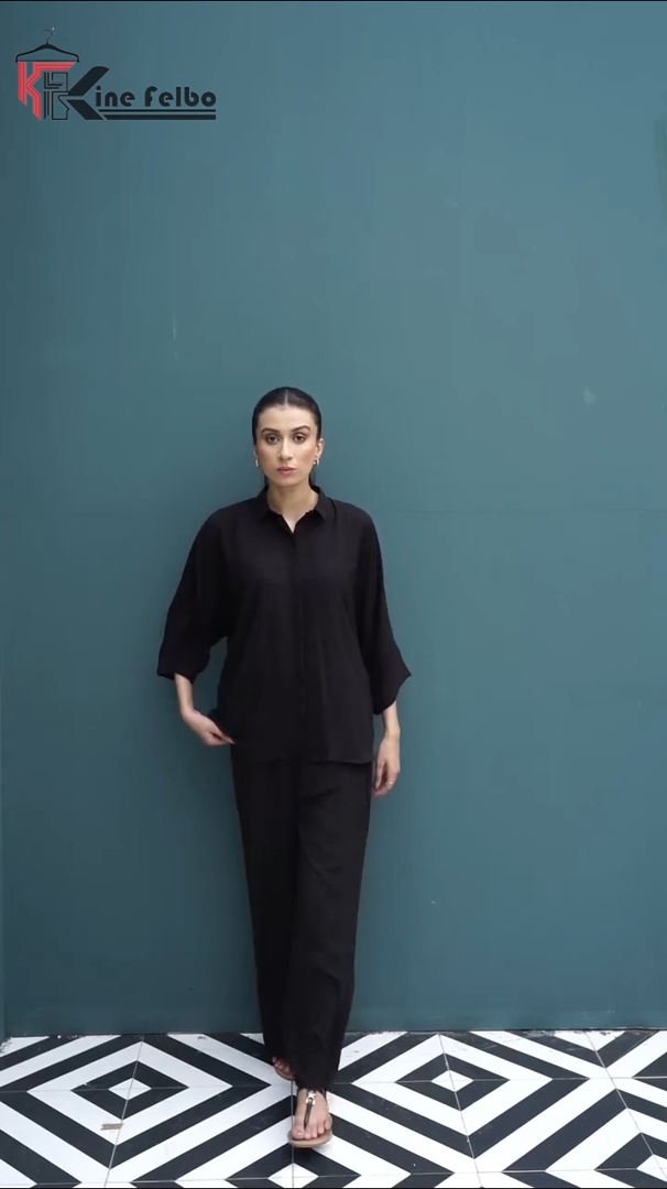 BLACK SHIRT SET