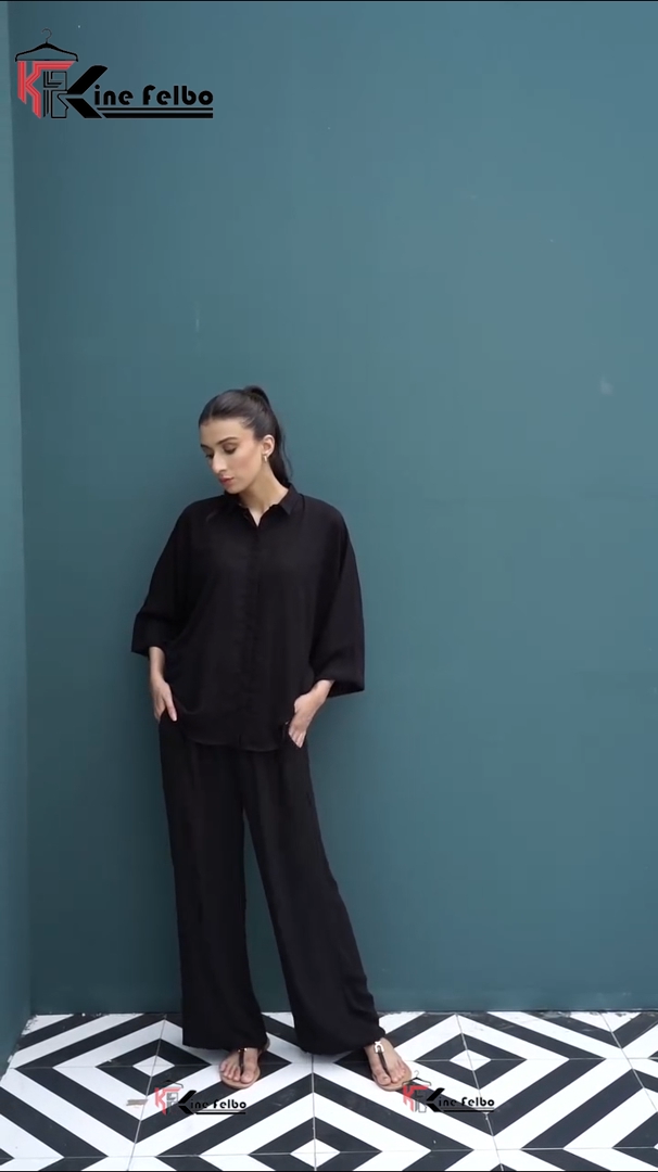 BLACK SHIRT SET