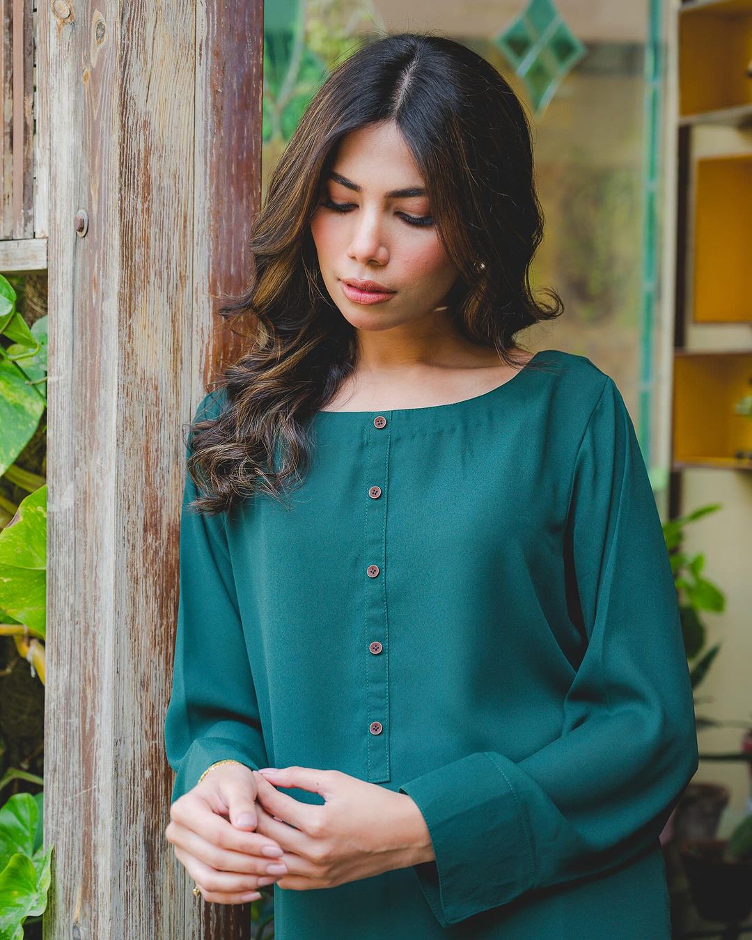 Macy See Green Kaftan - KineFelbo
