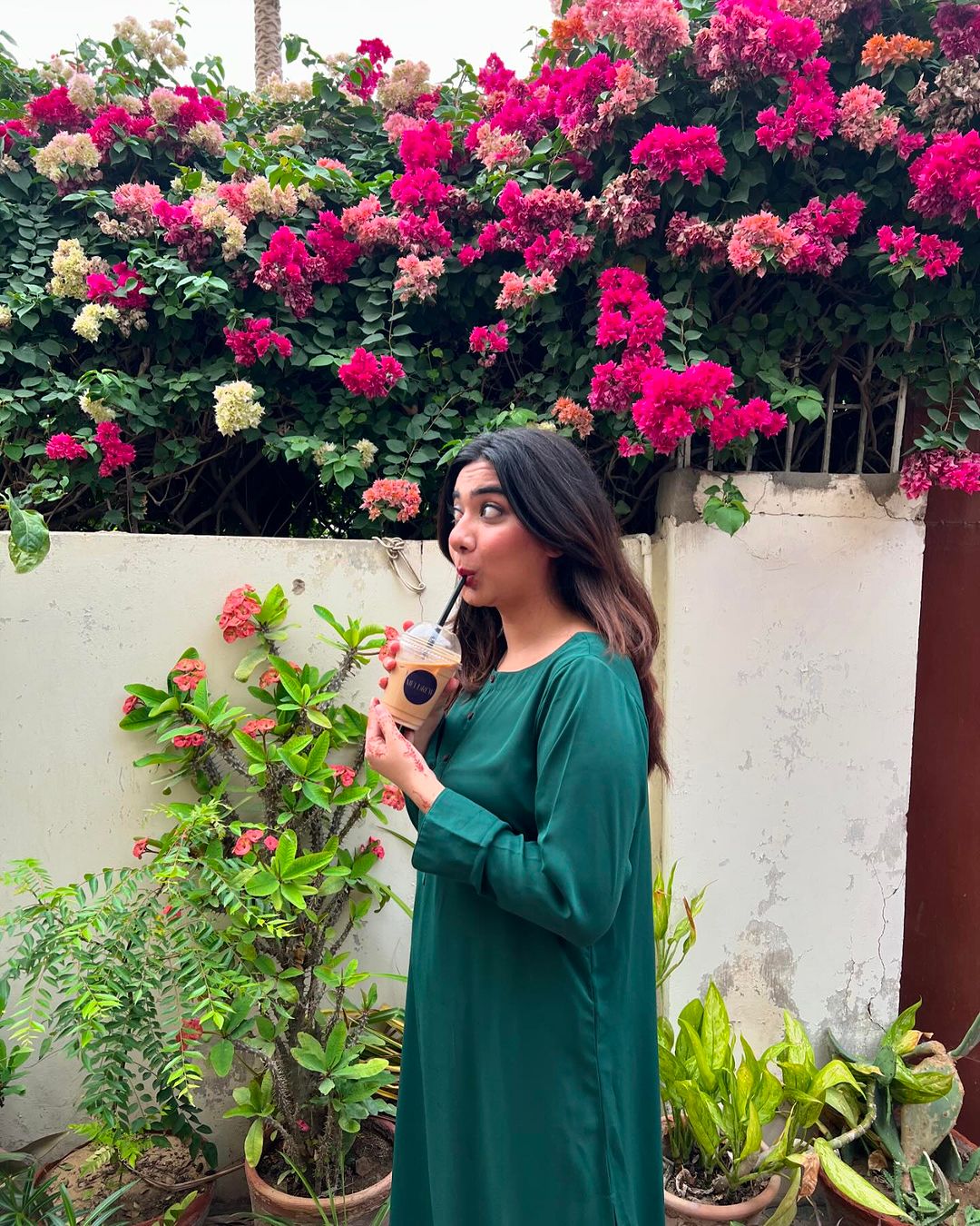 Macy See Green Kaftan - KineFelbo