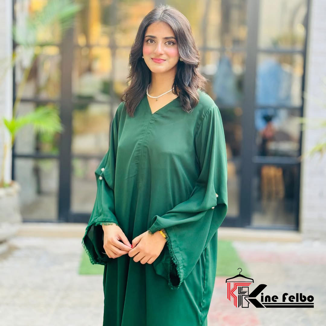 Noora Green Pakistani Kaftan