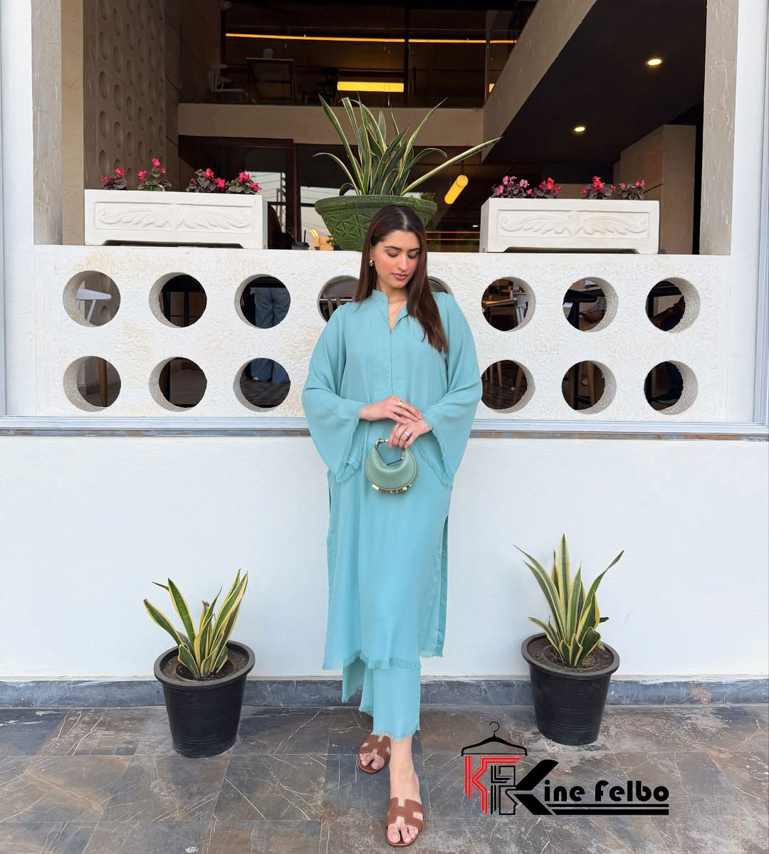 Noora Mint Lacy Set