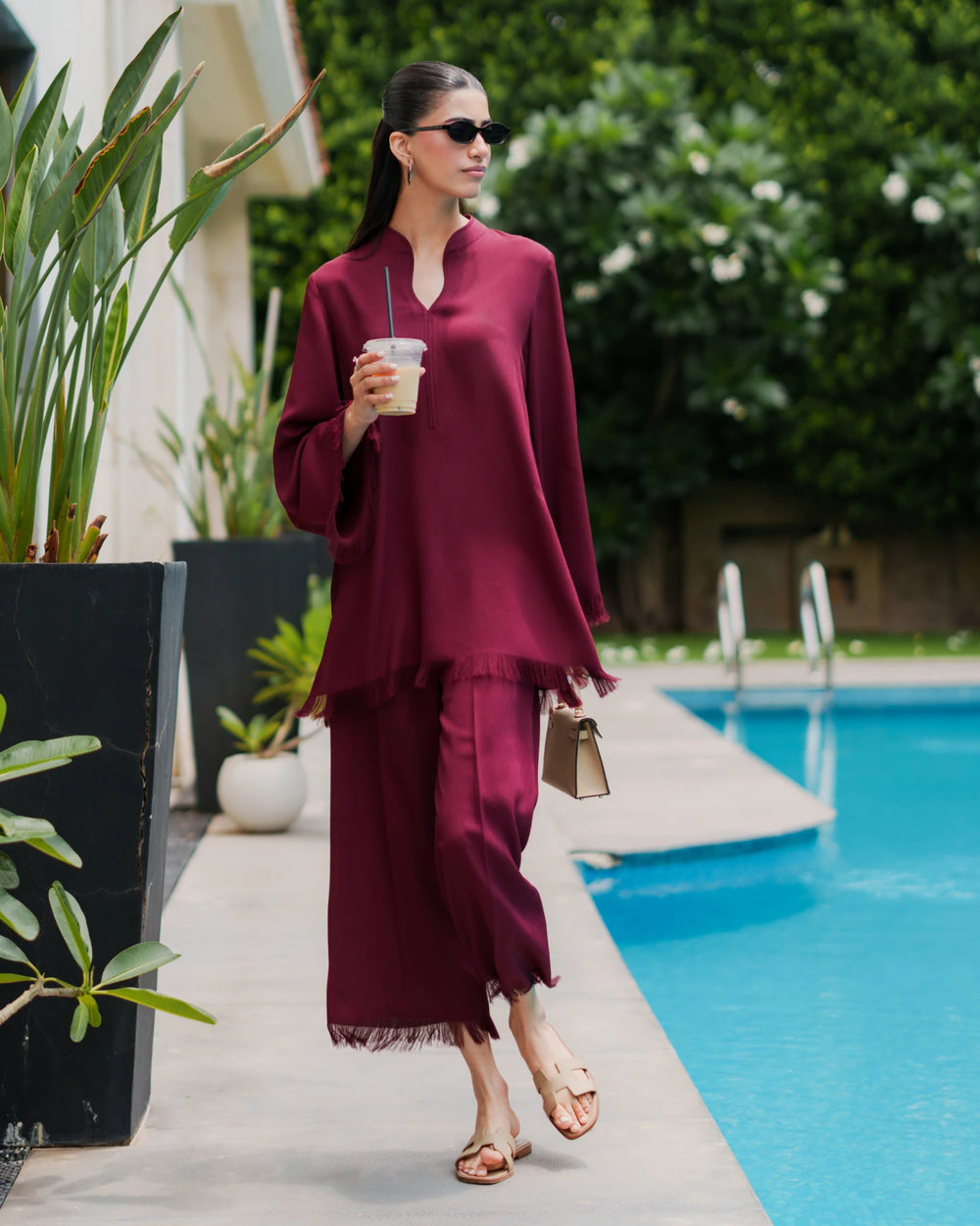 Maron Short Fringe Set