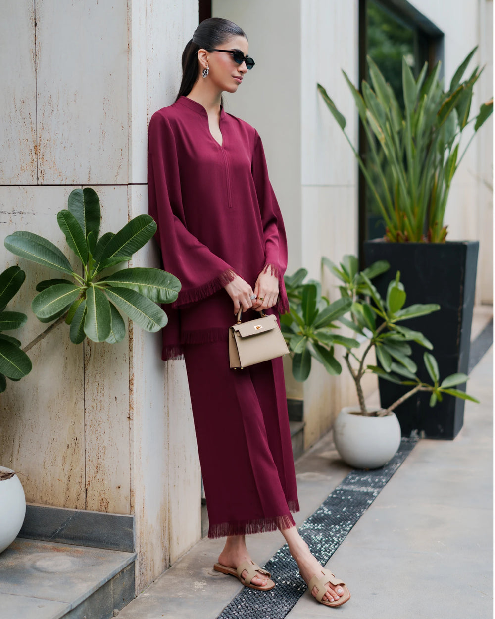 Maron Short Fringe Set