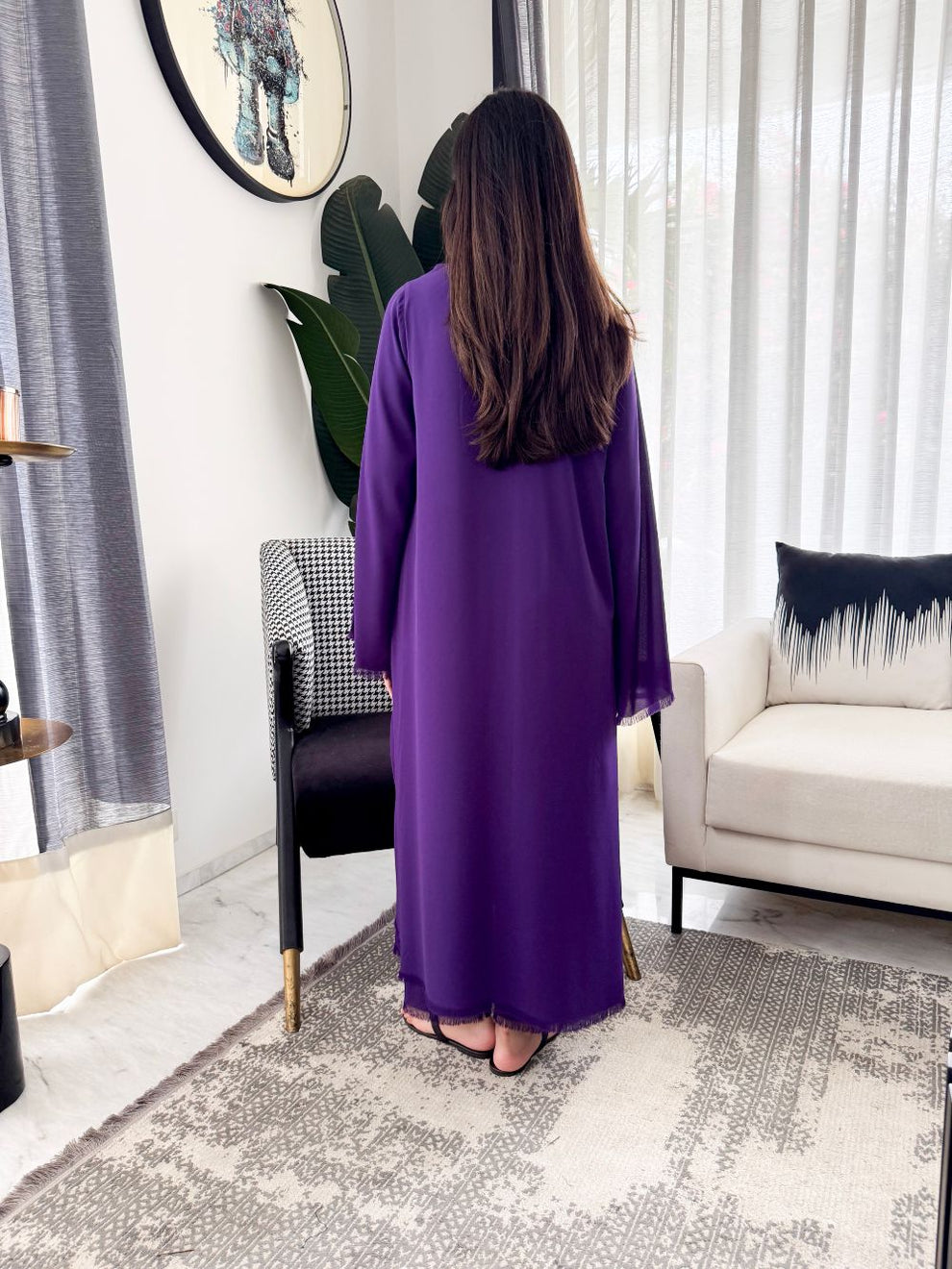 Deep Purple Long Fringe Set