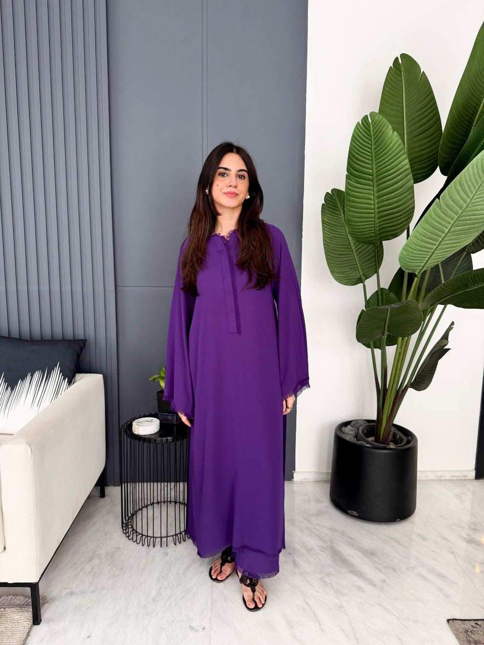 Deep Purple Long Fringe Set