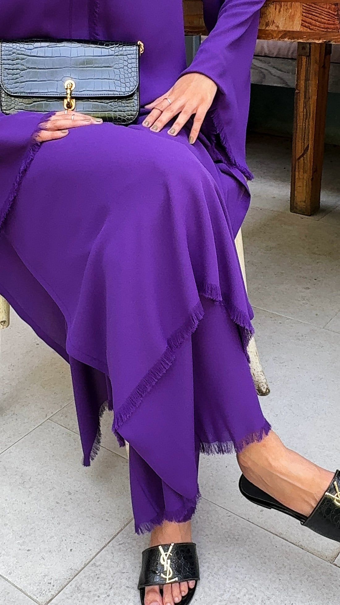 Purple Long Fringe Set