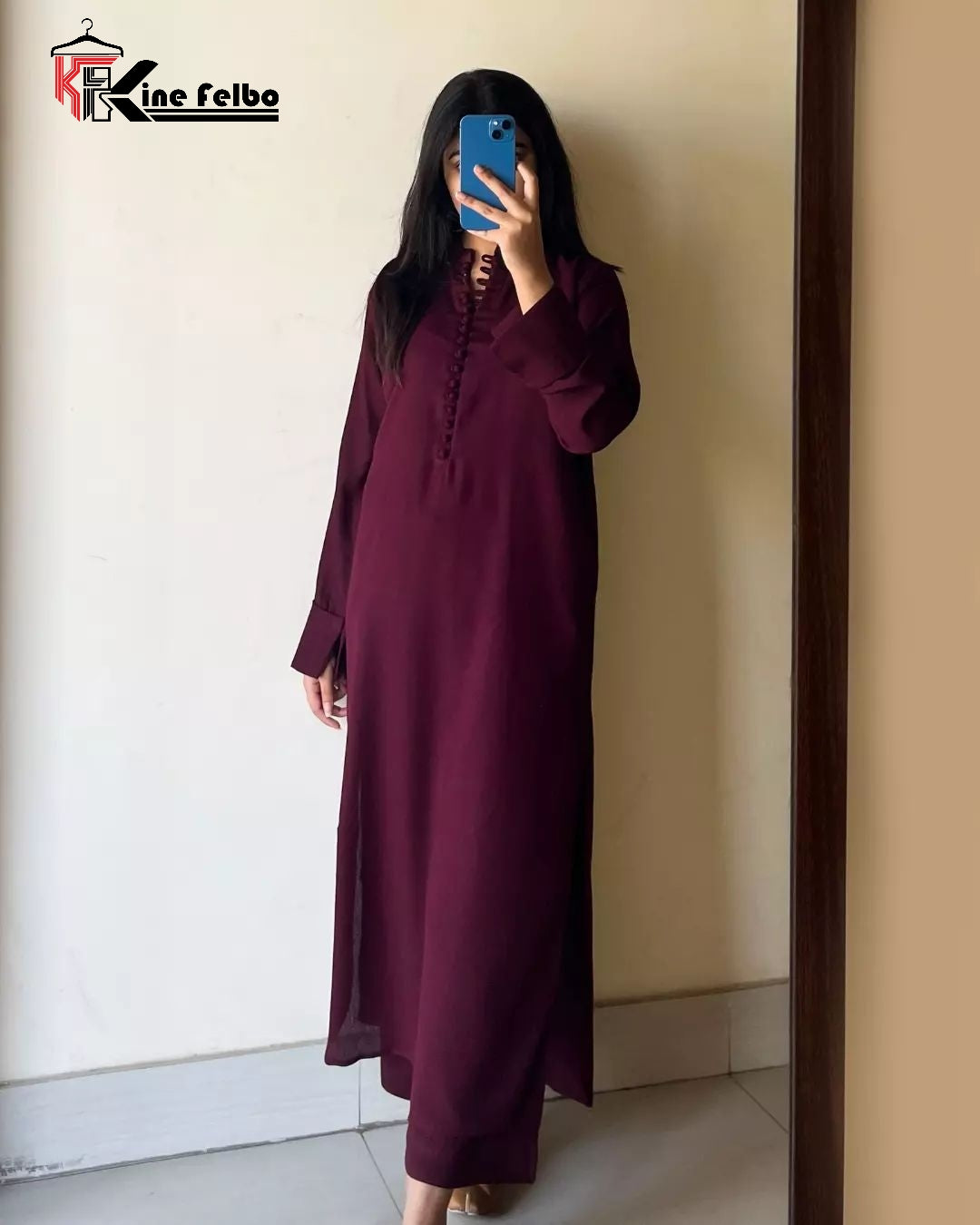 Pakistani Long Button Dress