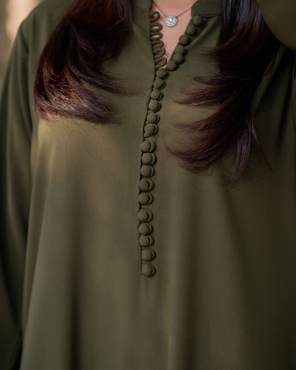 Olive Long Button Set