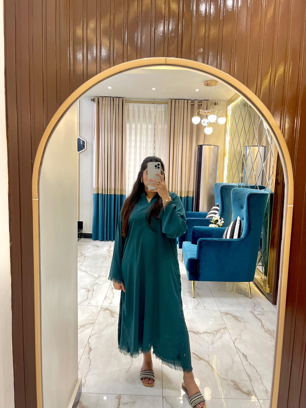 Sea Green Fringe Set