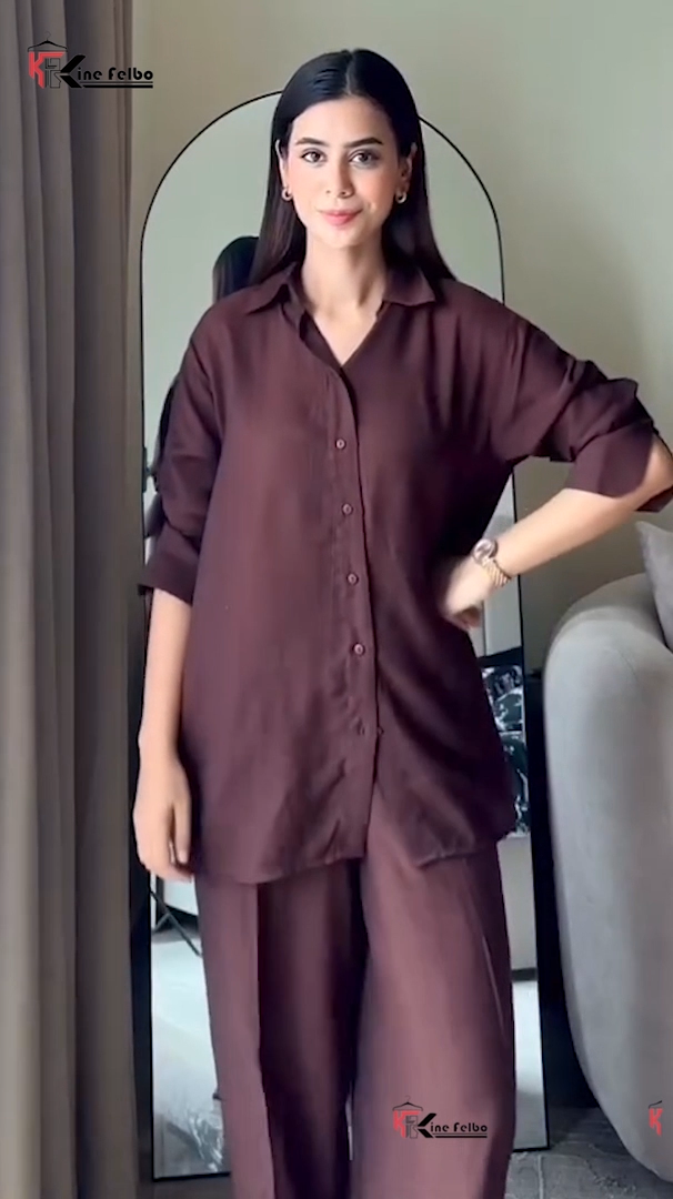 Deep Purple Shirt Set