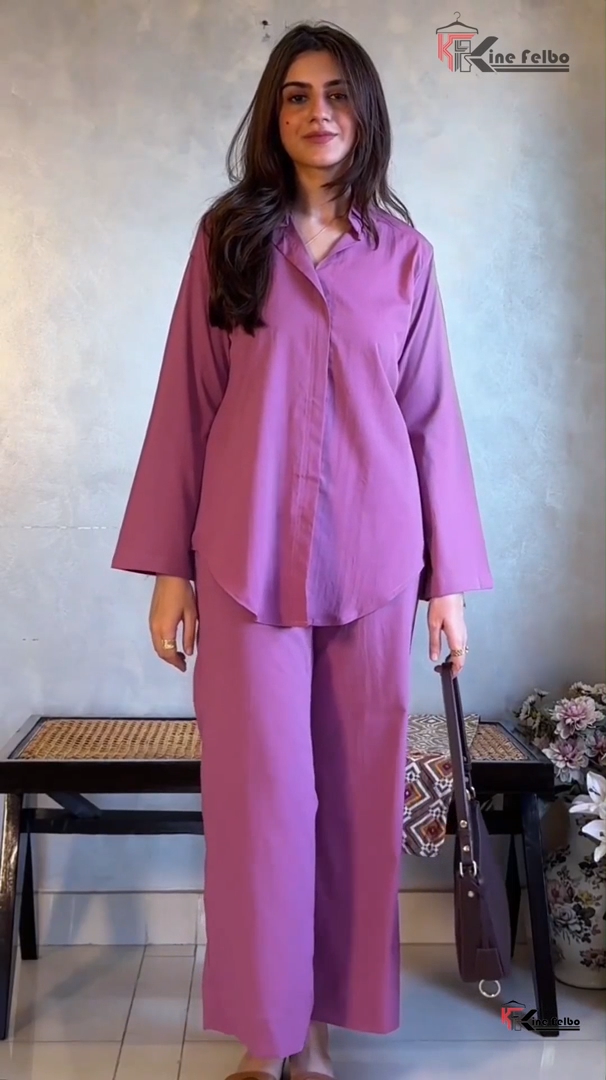 Purple Shirt Set