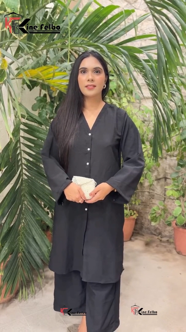 Black Long Shirt Set