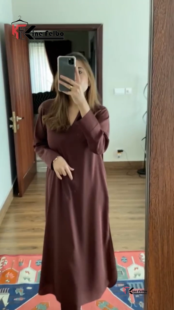 Luxury Long Kurti Set (Coffee Color)