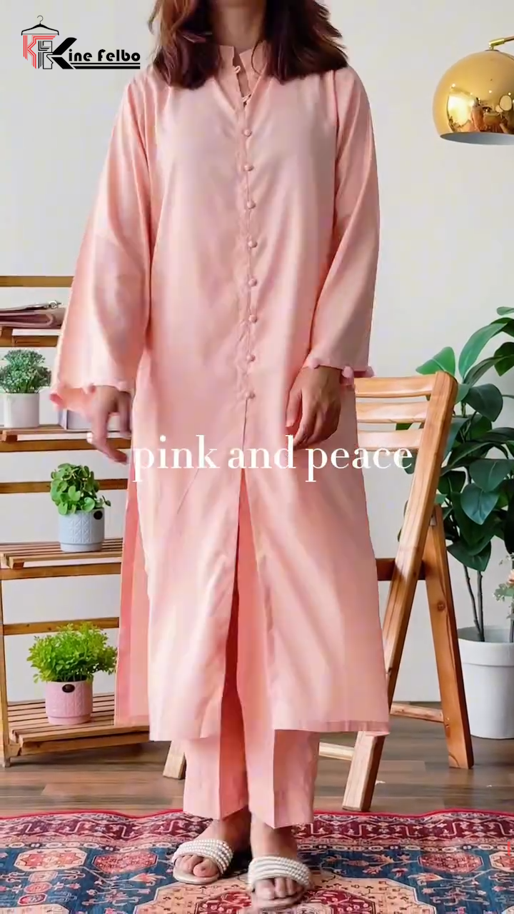 Peach Pink Pom Pom Set