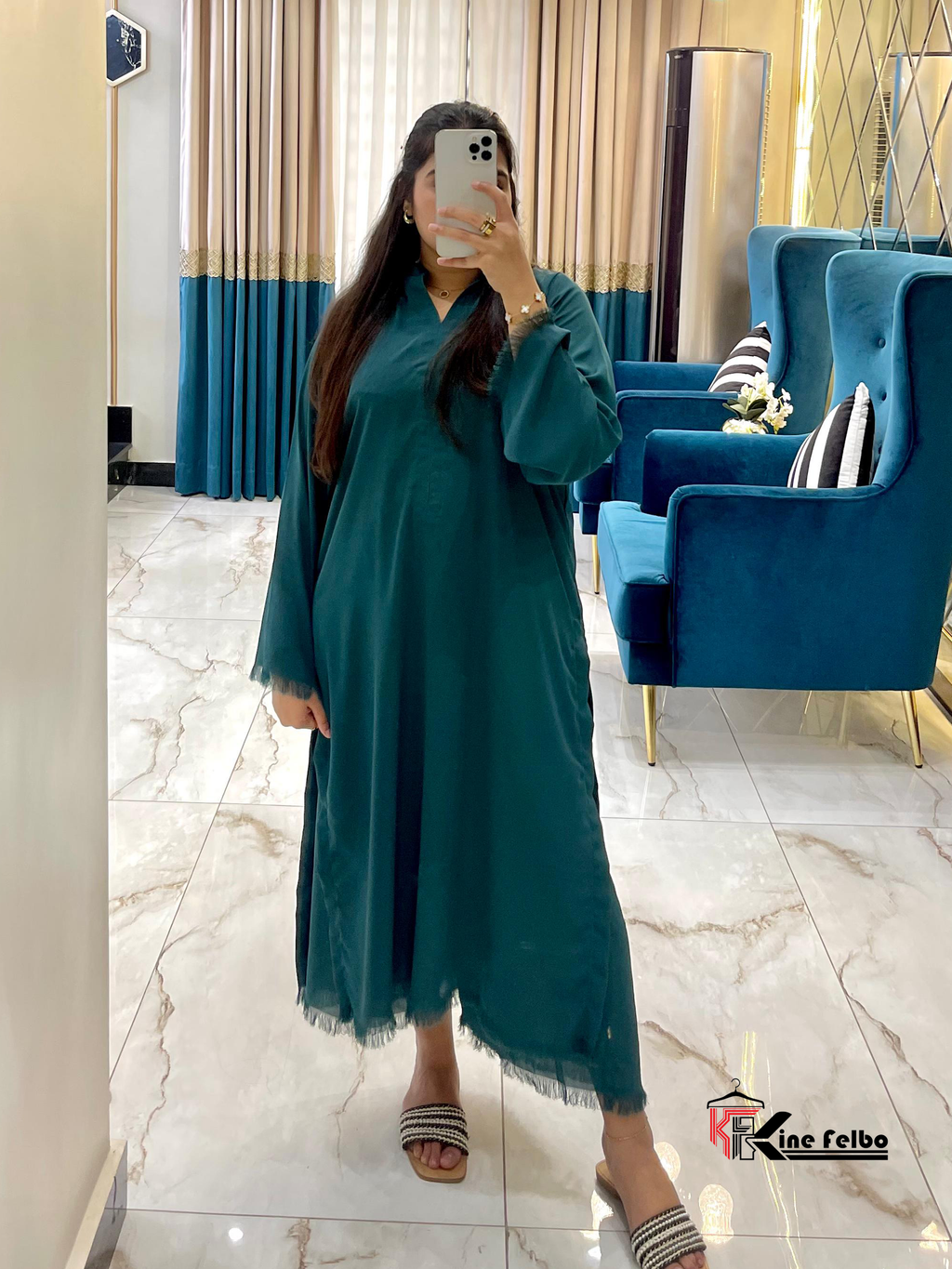Sea Green Fringe Set
