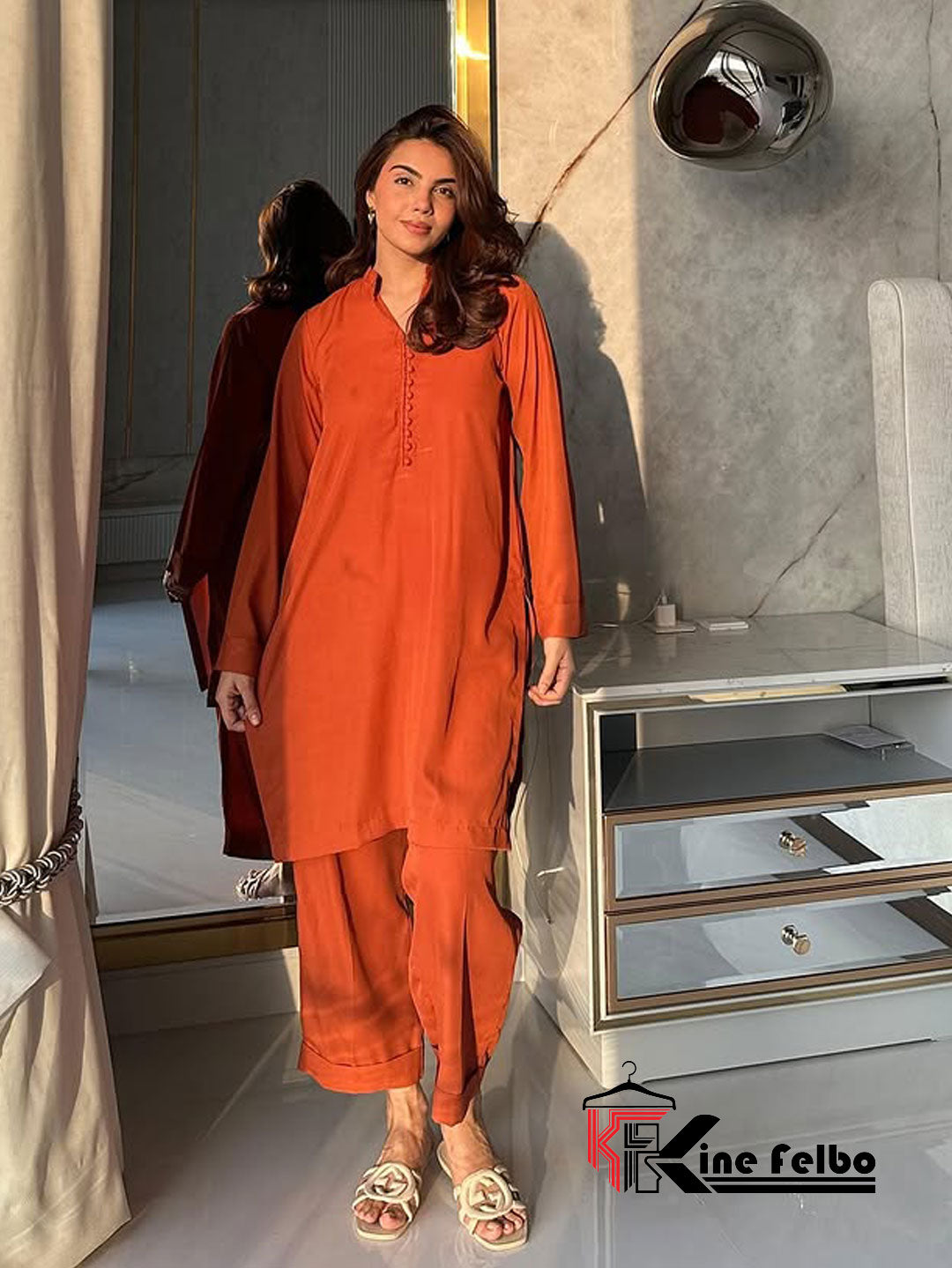 Burned Orange Short Co-ord  Set