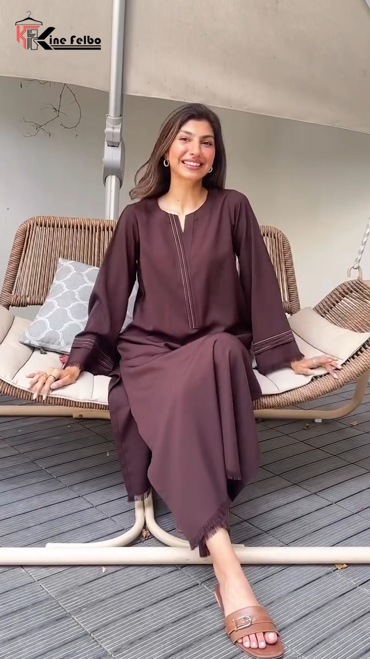 Coffee Long Fringe Set