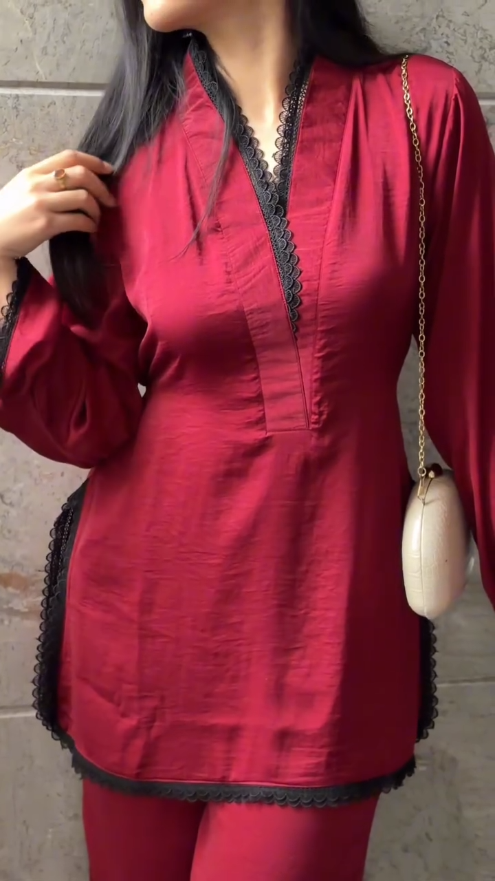 Maron Lace Set