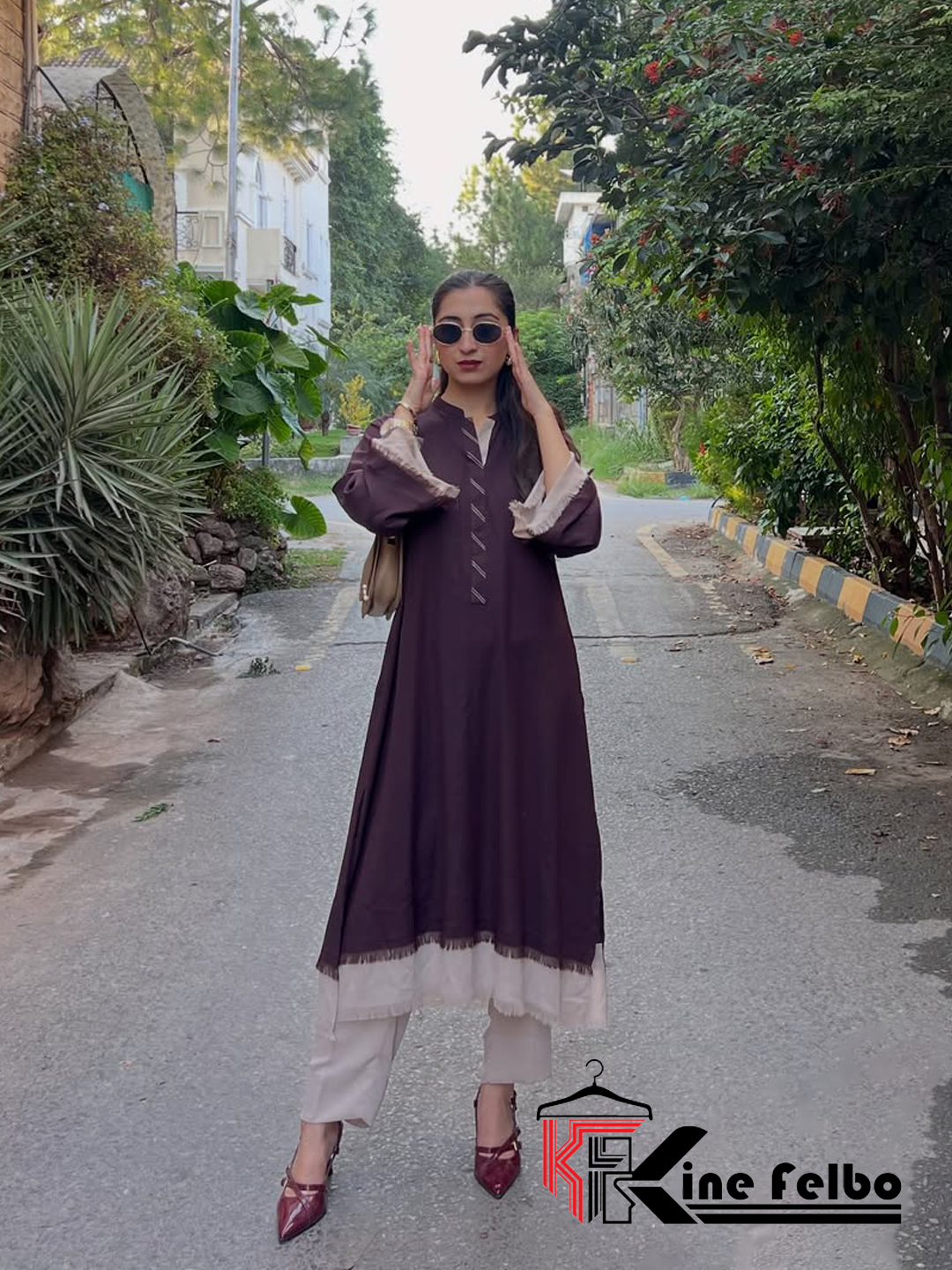 Coffee Long Fringe Set