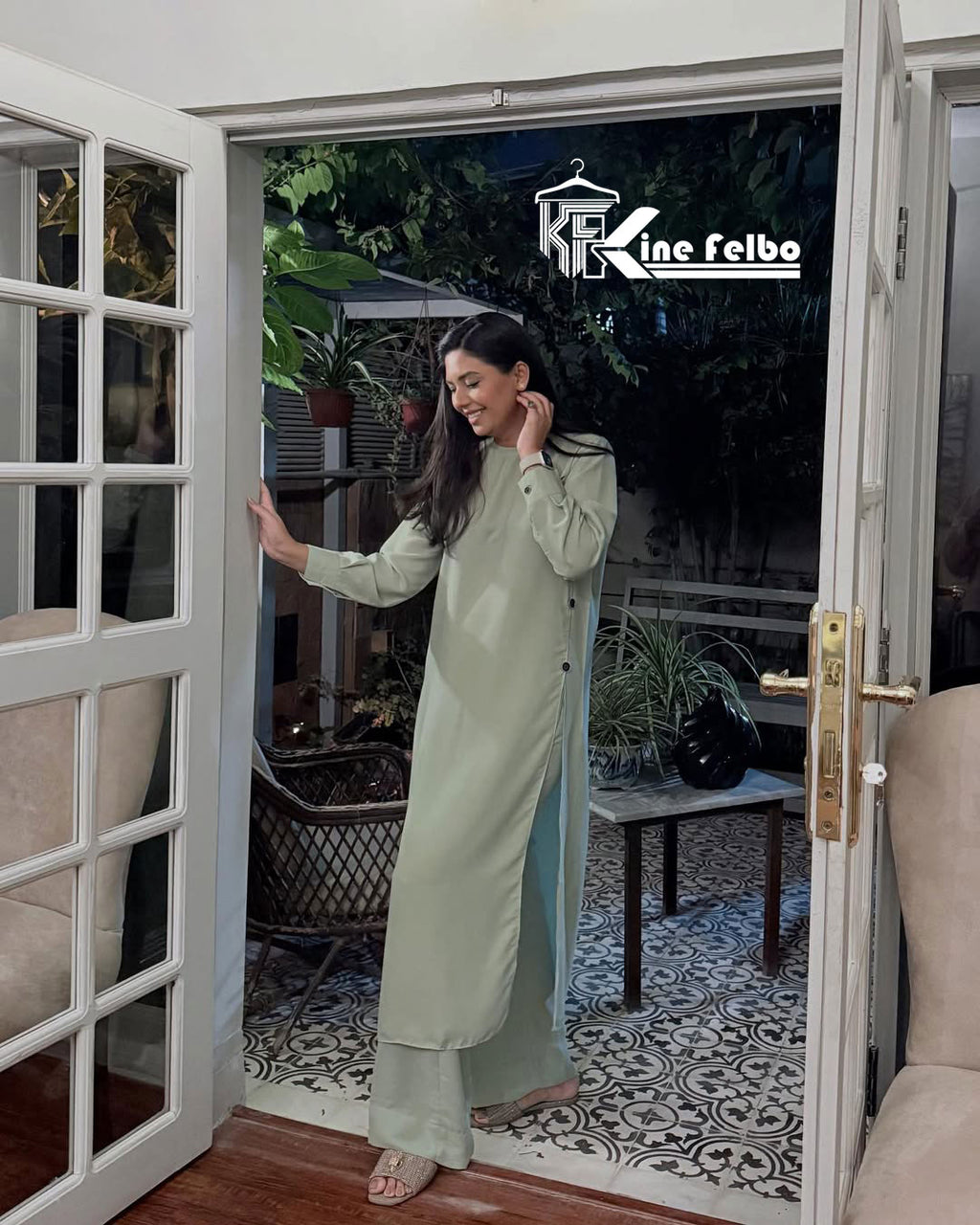 Paste Long Kurta Set