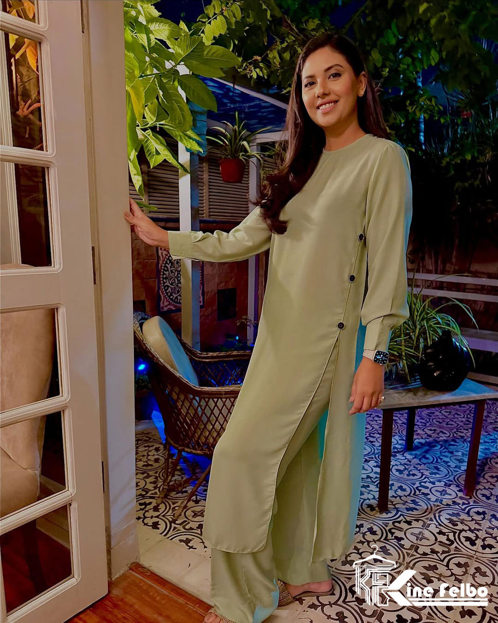 Paste Long Kurta Set