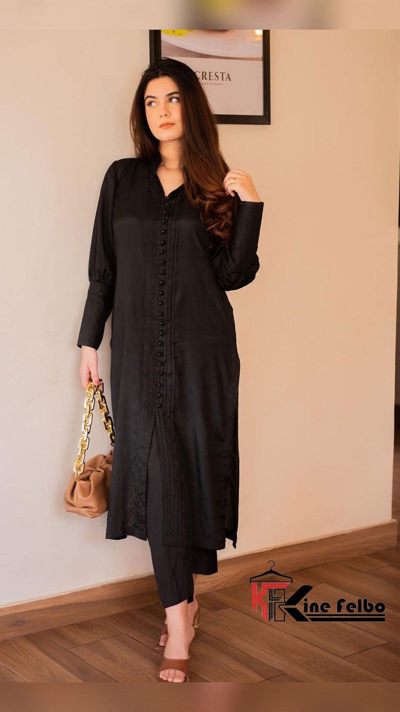 Premium Long Black Dress - KineFelbo