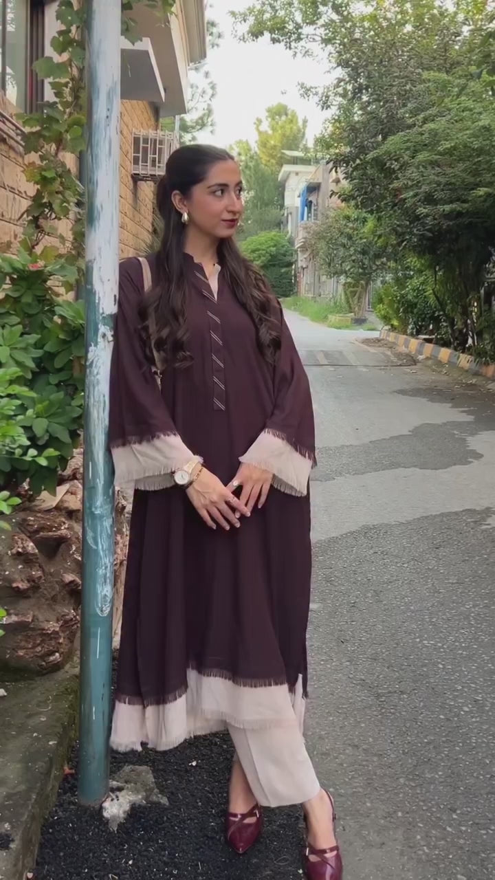 Coffee Long Fringe Set