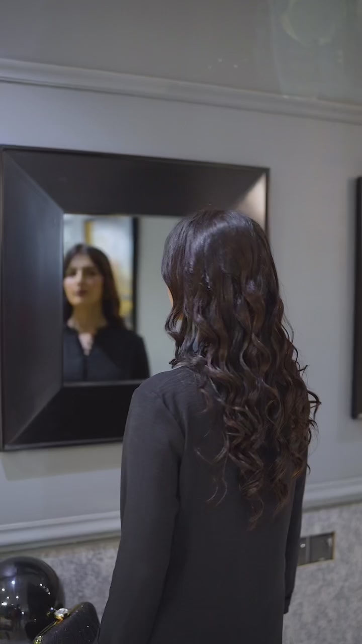 Black Long Button Dress