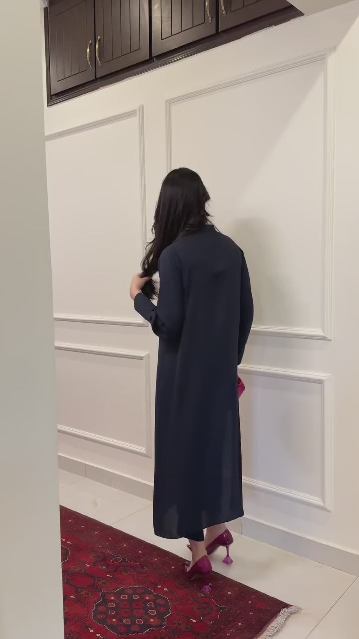 Black Long Kurti Set