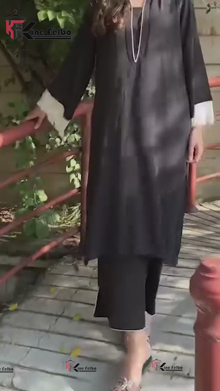 Midnight Black Long Kurti