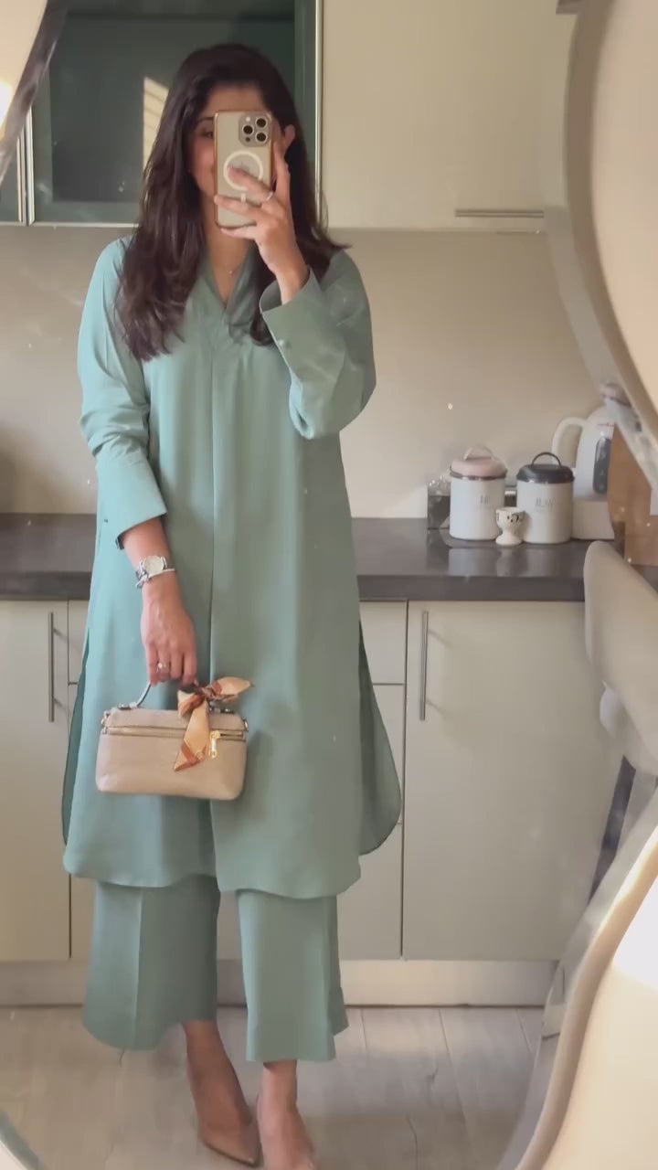 Paste Long Kurta Set