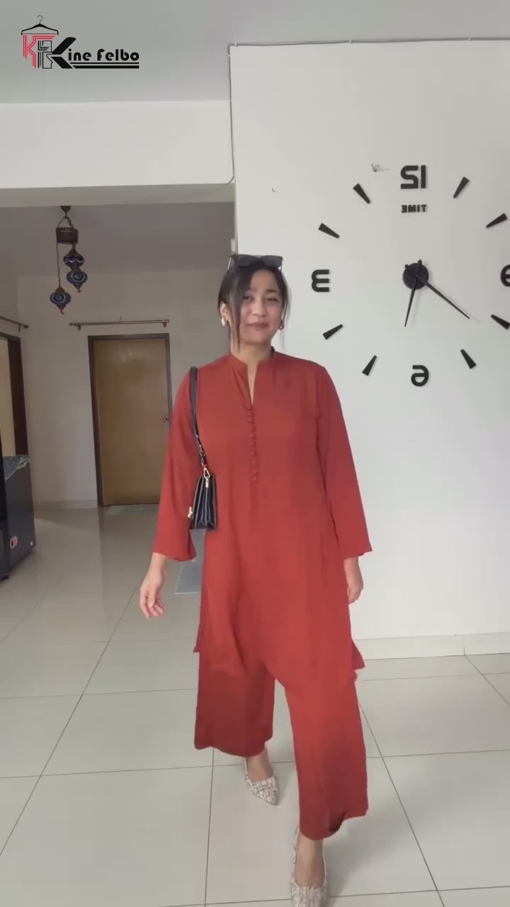 Burned Orange Short Co-ord  Set