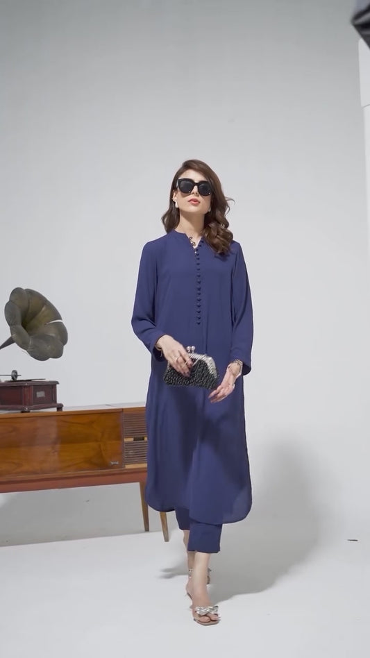 Pakistani Long Button Dress