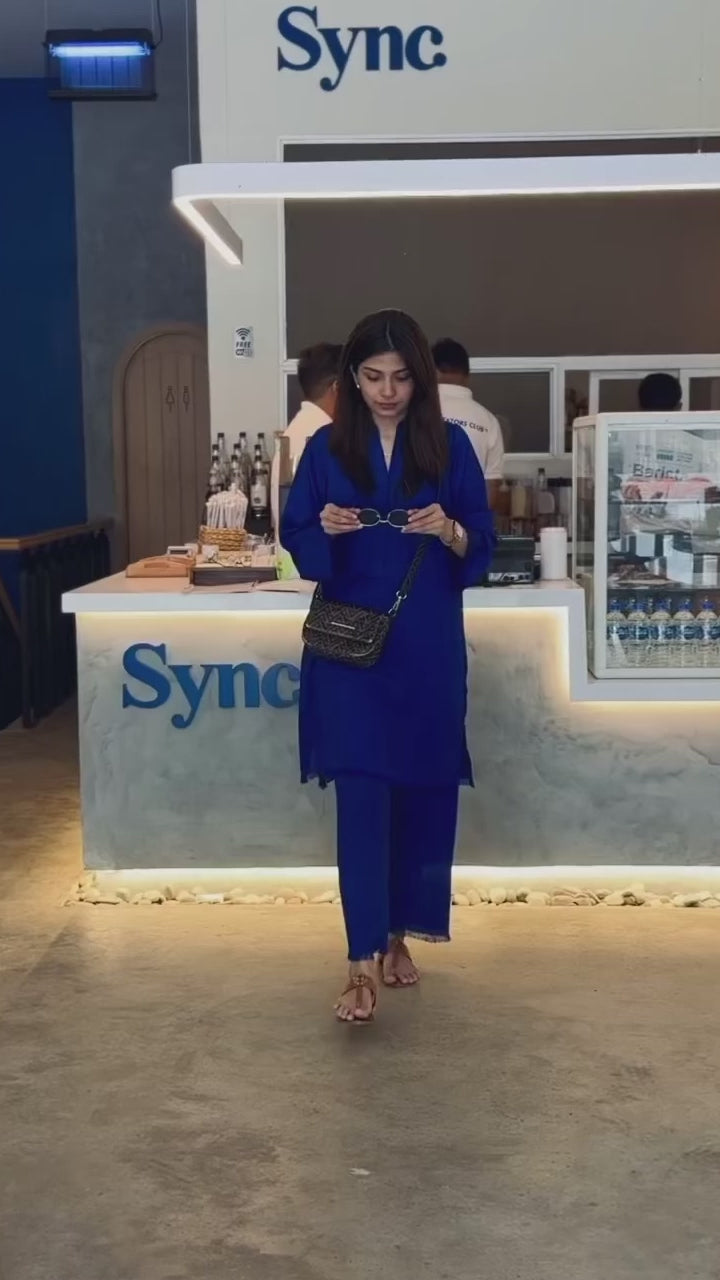 Noora Royal Blue Lacy Set