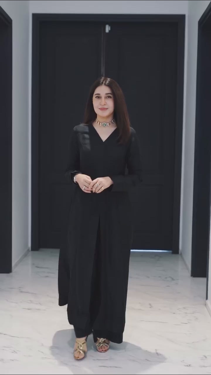 Midnight Elegance Silk Gown