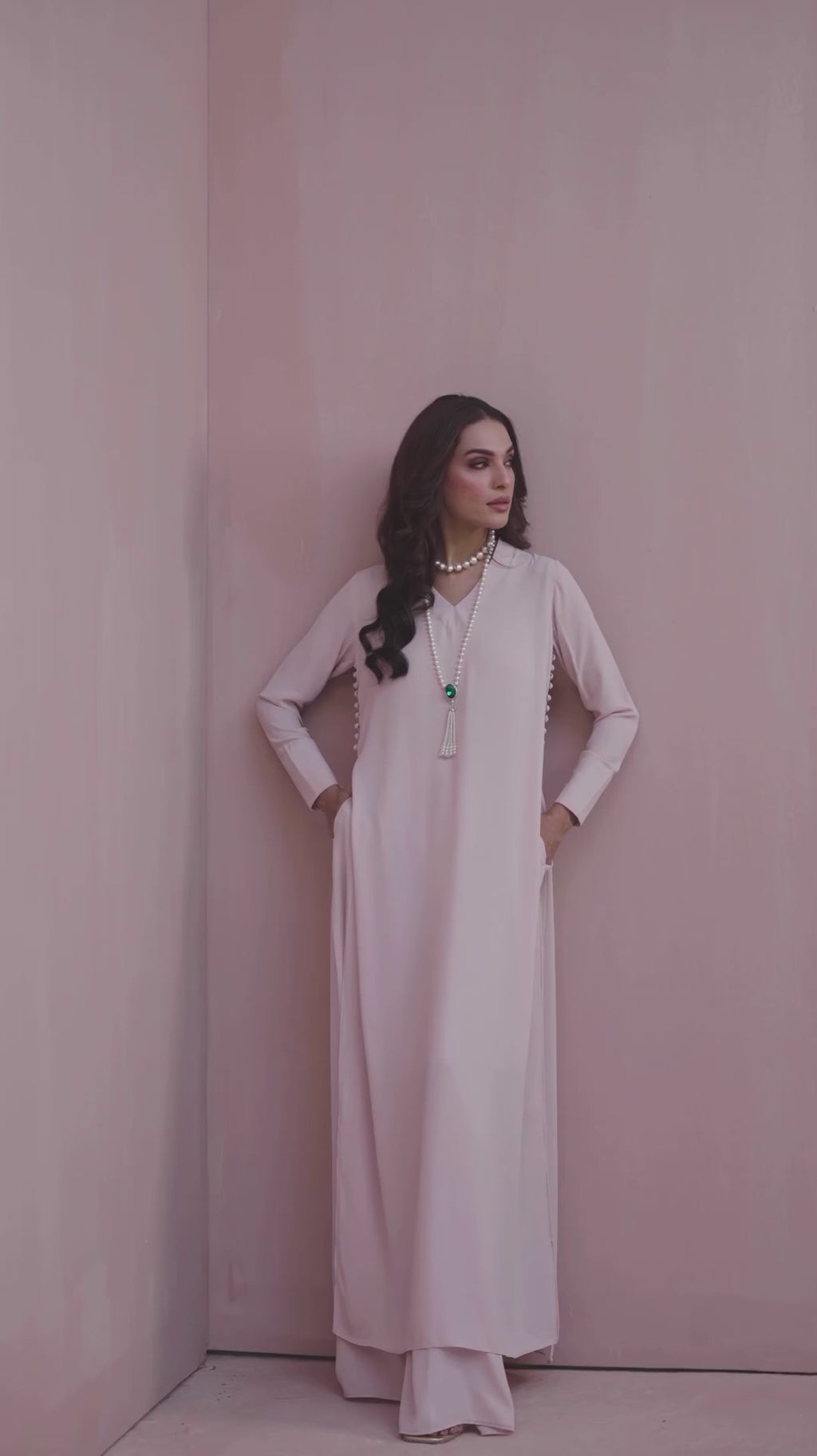 Luxury Peach Long Co-Ord