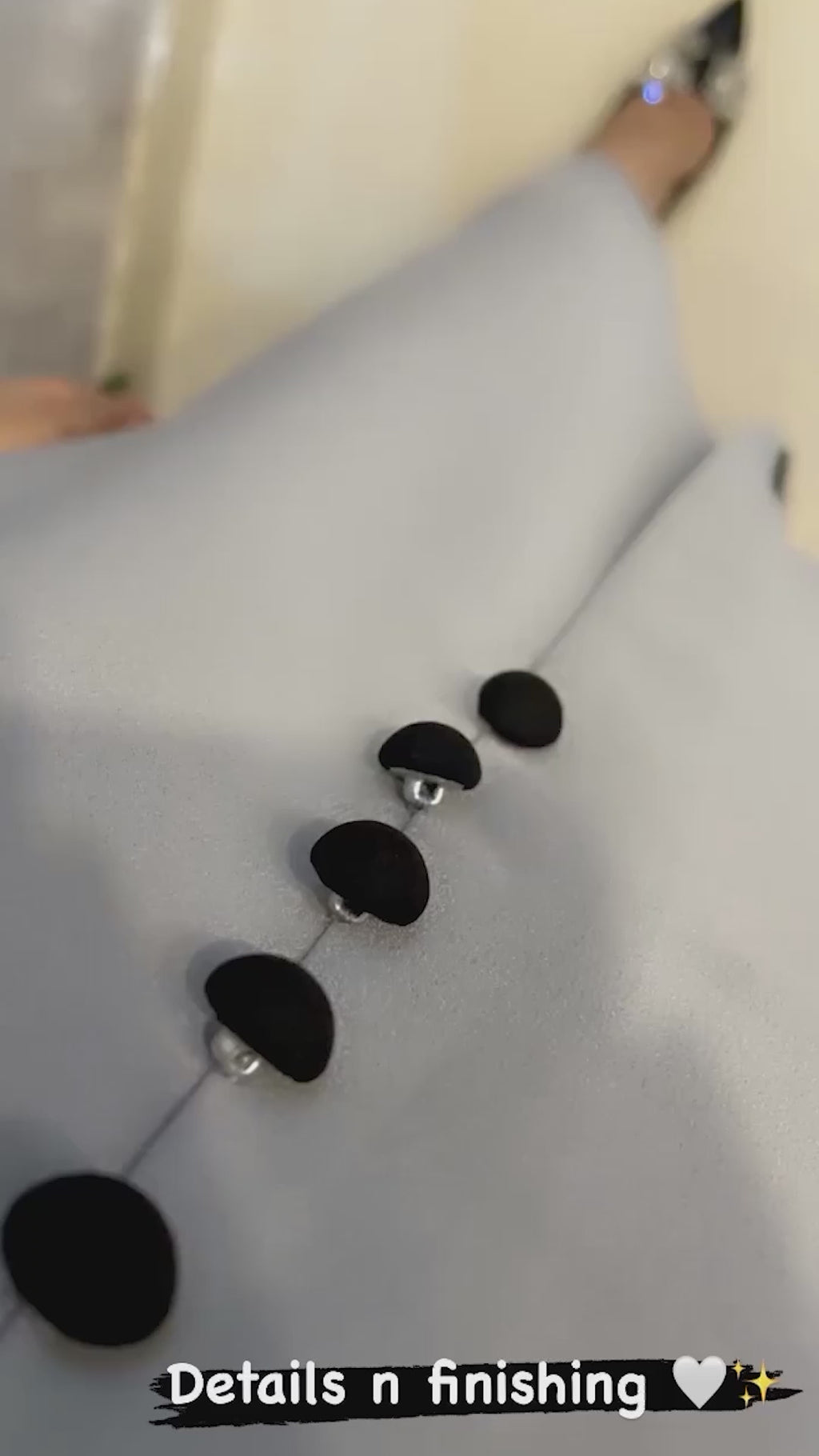 Grey Long Button Set