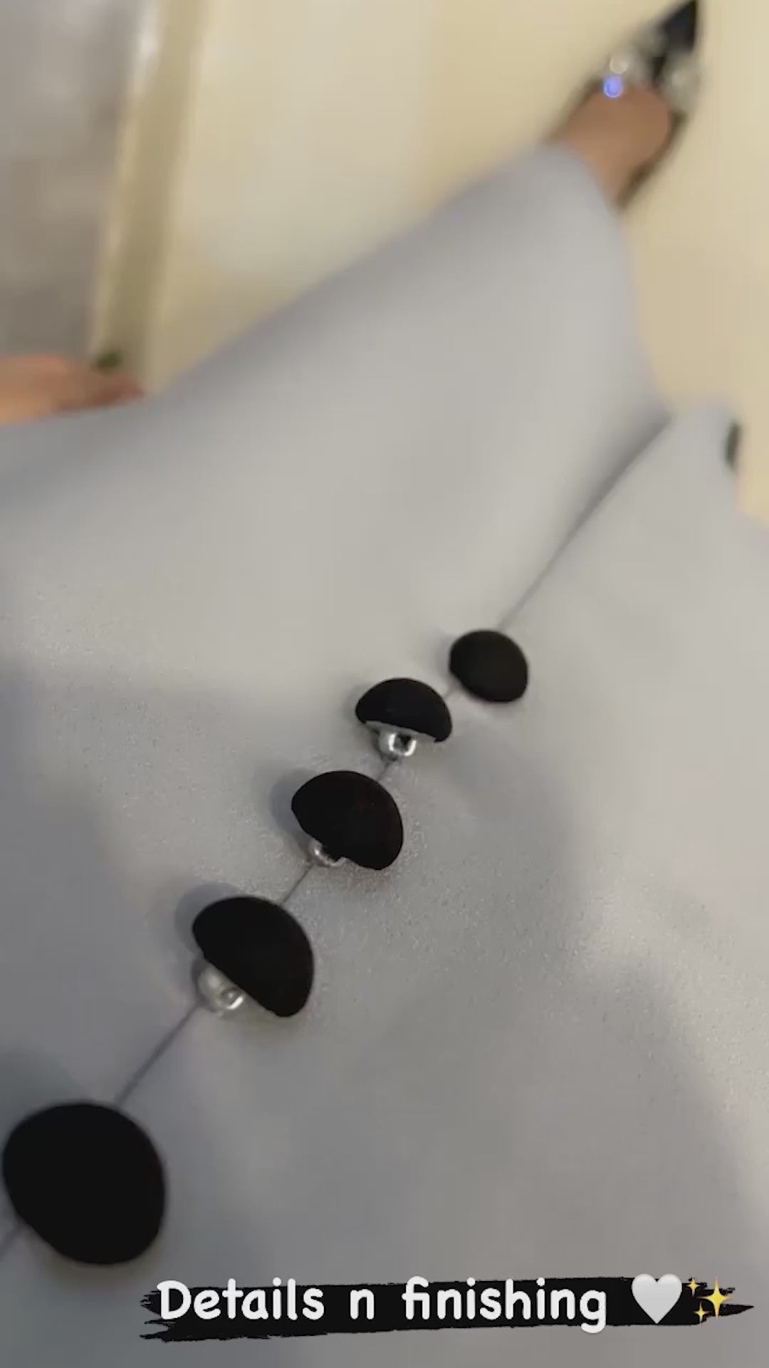 Grey Long Button Set