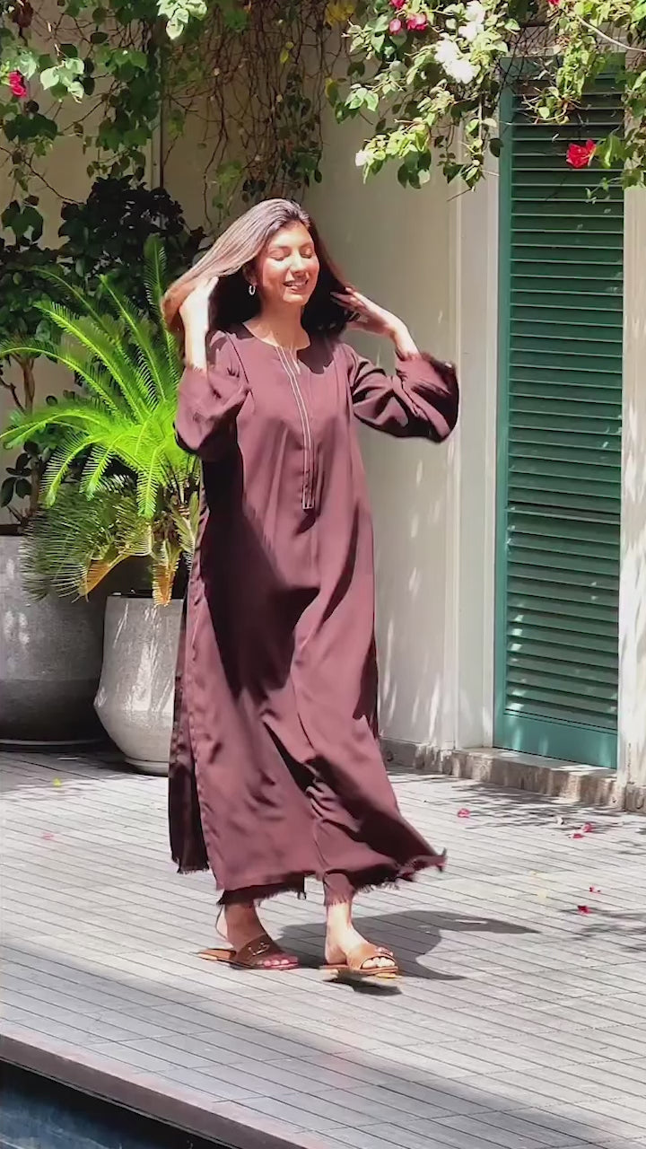 Coffee Long Fringe Set