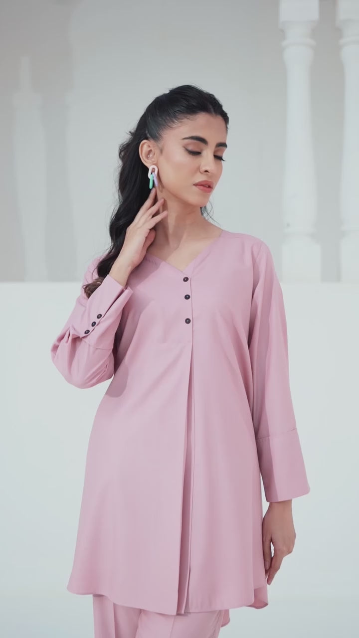 Baby Pink Short Co-Ord Set