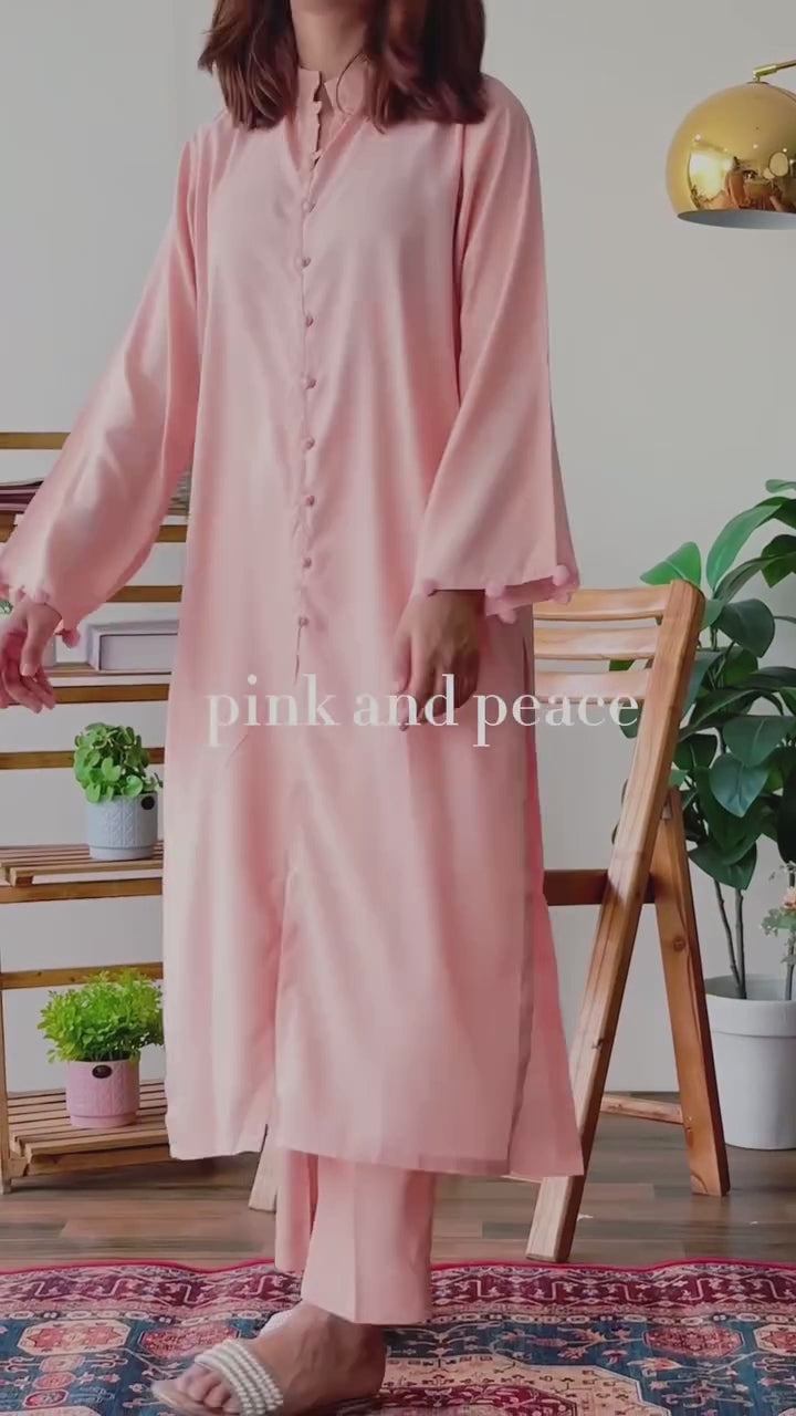 Peach Pink Pom Pom Set