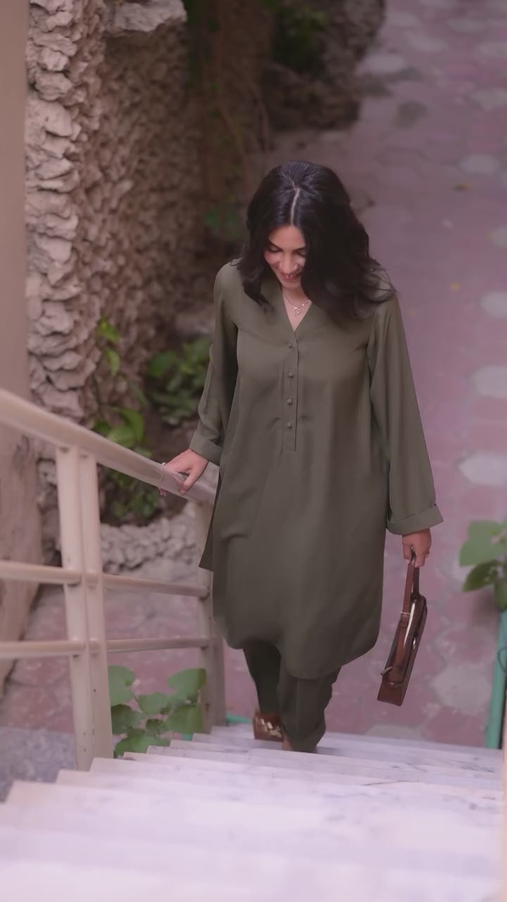 Olive summer special Long Kurti