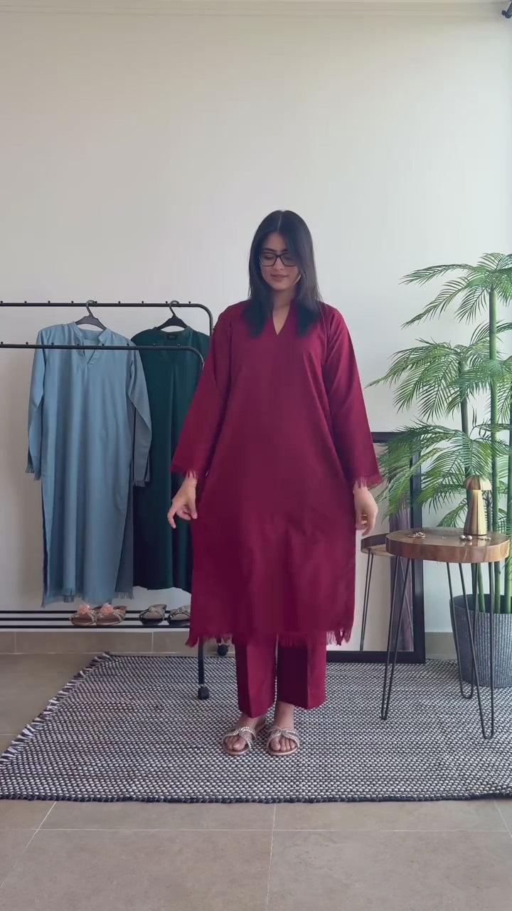 Blood Maroon Lace Sets