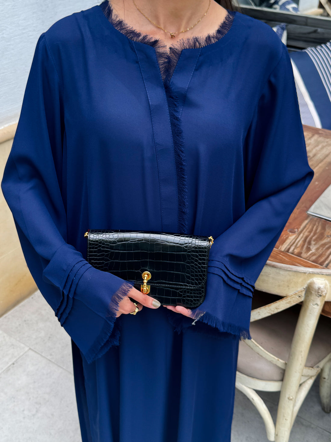 Sapphire Navy Fringe Flow set