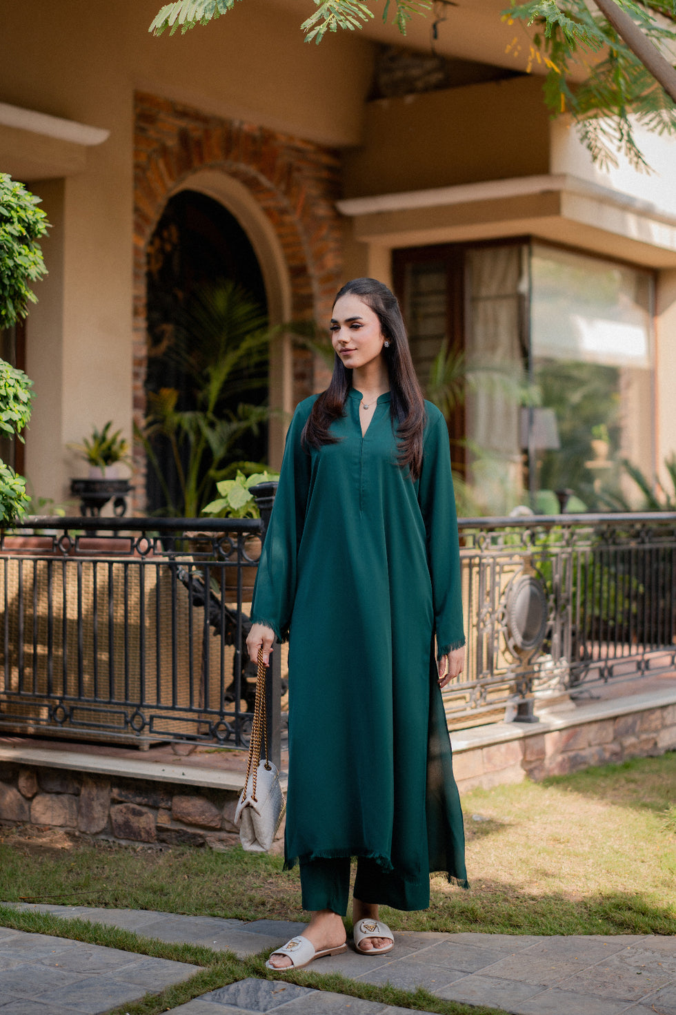 Emerald Grace Teal Fringe Set
