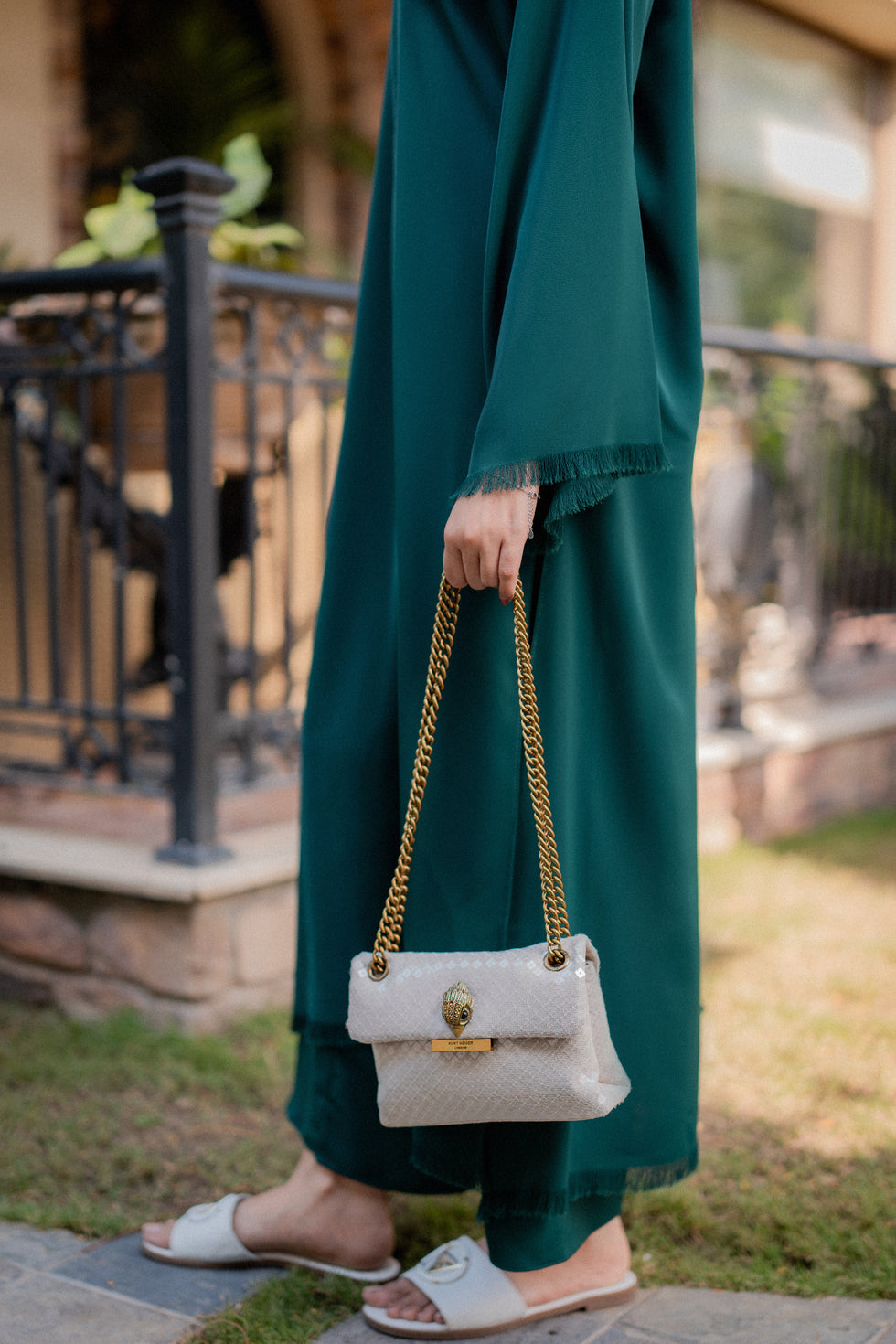 Emerald Grace Teal Fringe Set