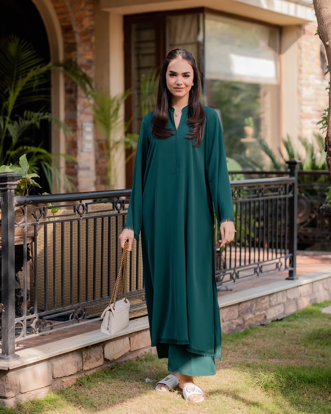 Emerald Grace Teal Fringe Set