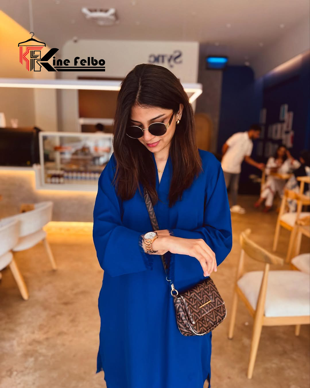 Noora Royal Blue Lacy Set